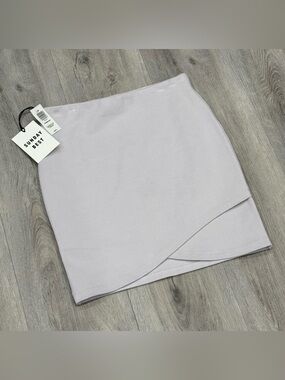 Aritzia Sunday Best Primrose Lavender Fog Business Casual Pencil Mini Skirt